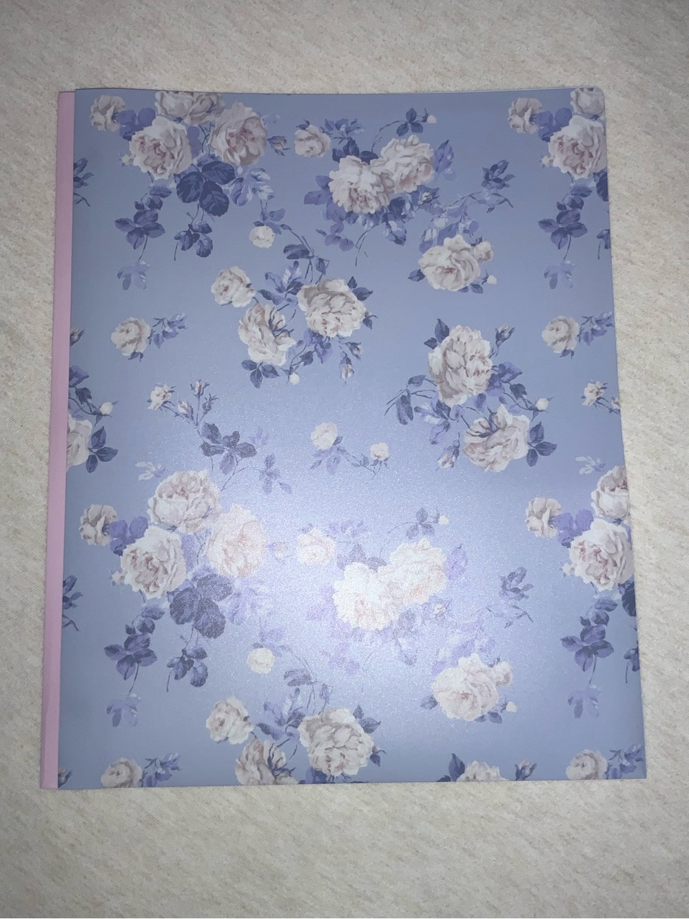 4-Piece LoveShackFancy x Yoobi Blue Floral Notebook & Ruffle Pouch Set - Picture 3 of 5